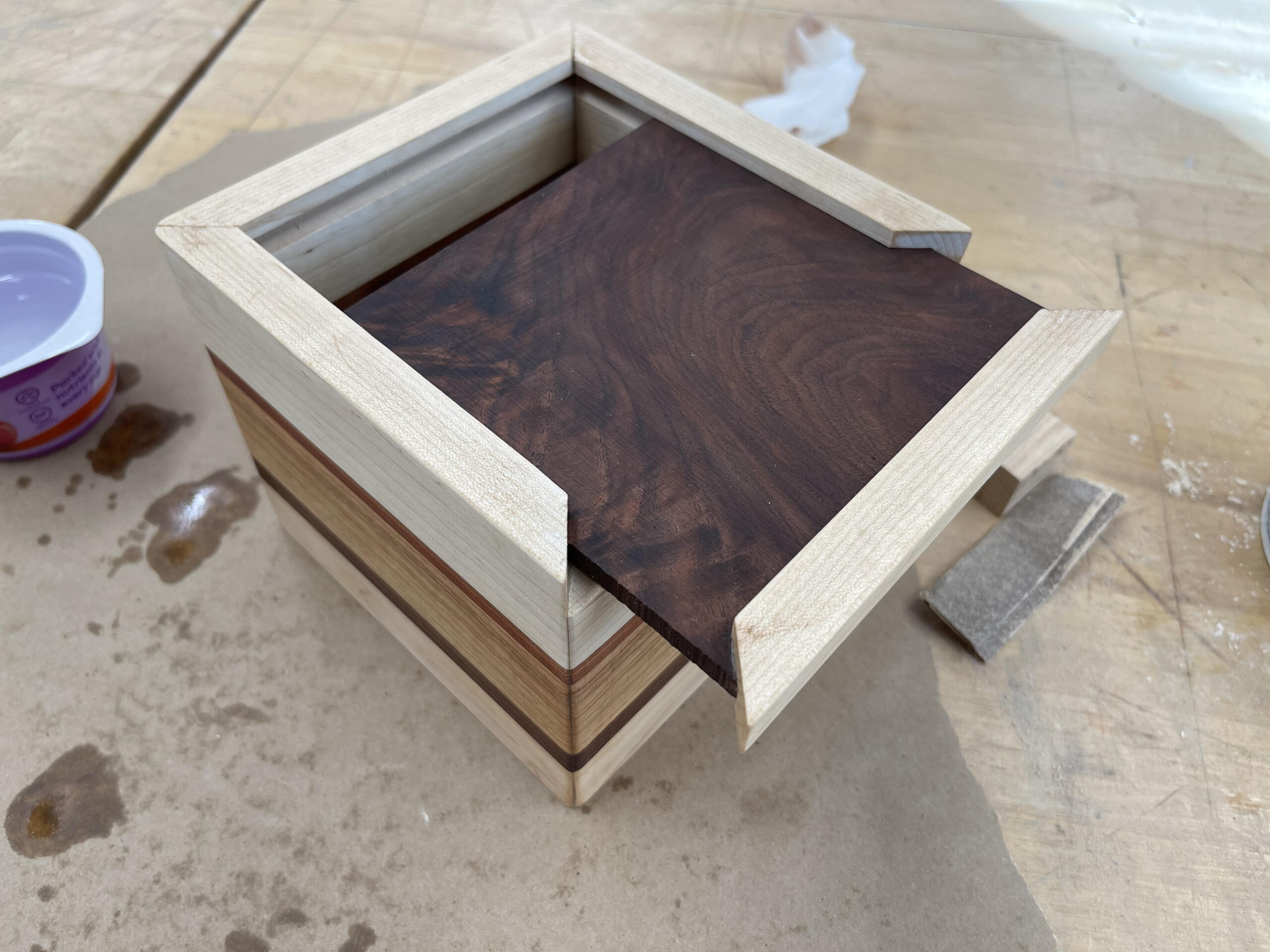 Layered Box with Sliding Dovetail Lid